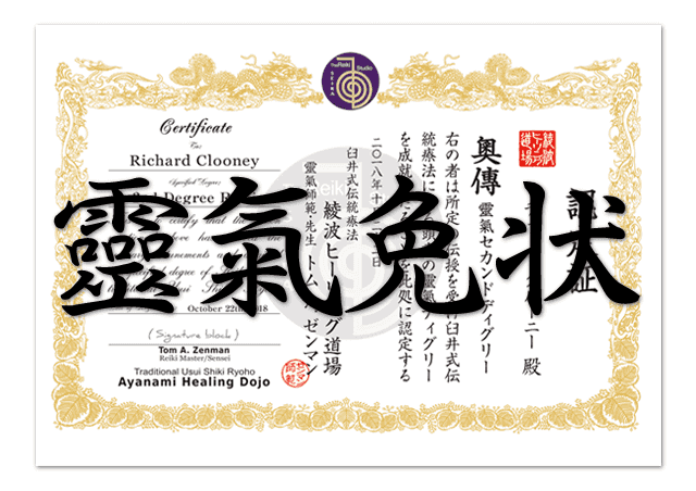 Reiki Certificates Design Service