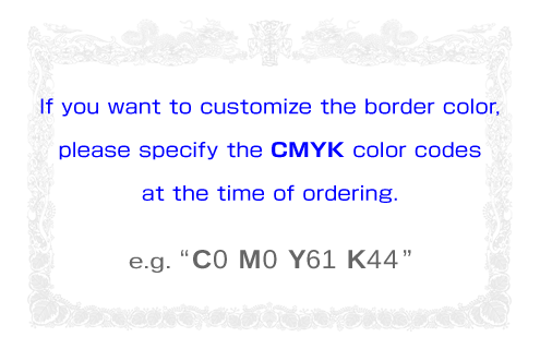 Border colors should be in CMYK code